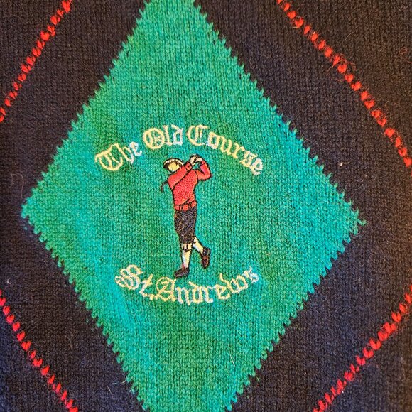 Vintage wool sweater made in Scotland men's M - Picture 2 of 7